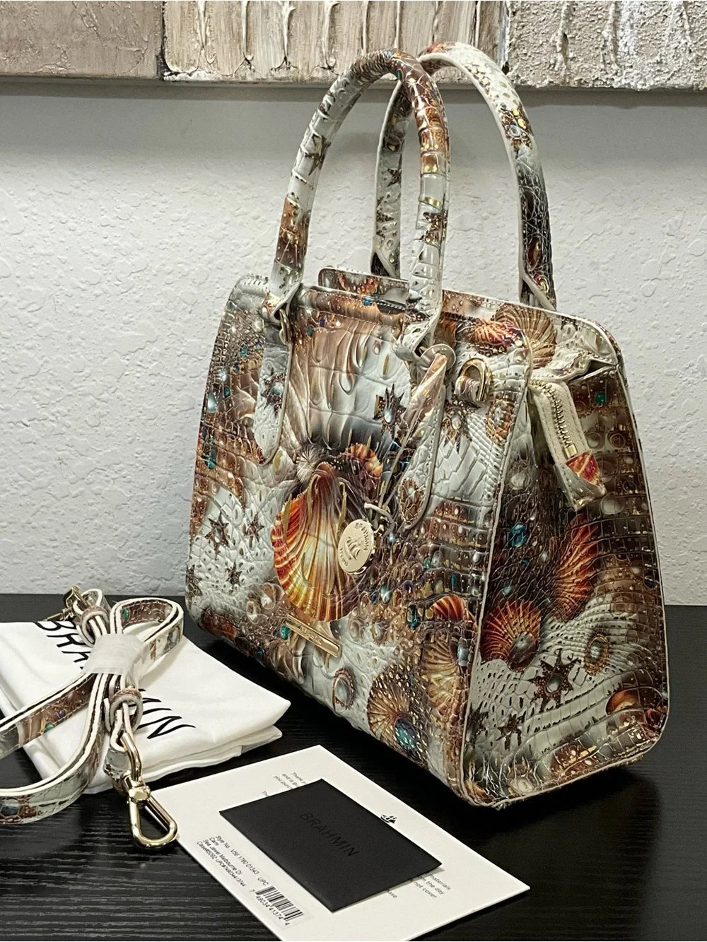 Brahmin Cami SEA JEWEL MELBOURNE DI Versatile Purse W/Perfect Eye NWT